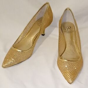 Adrianna Papell Glittering Gold Heels